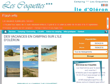 Tablet Screenshot of camping-oleron-lescoquettes.com